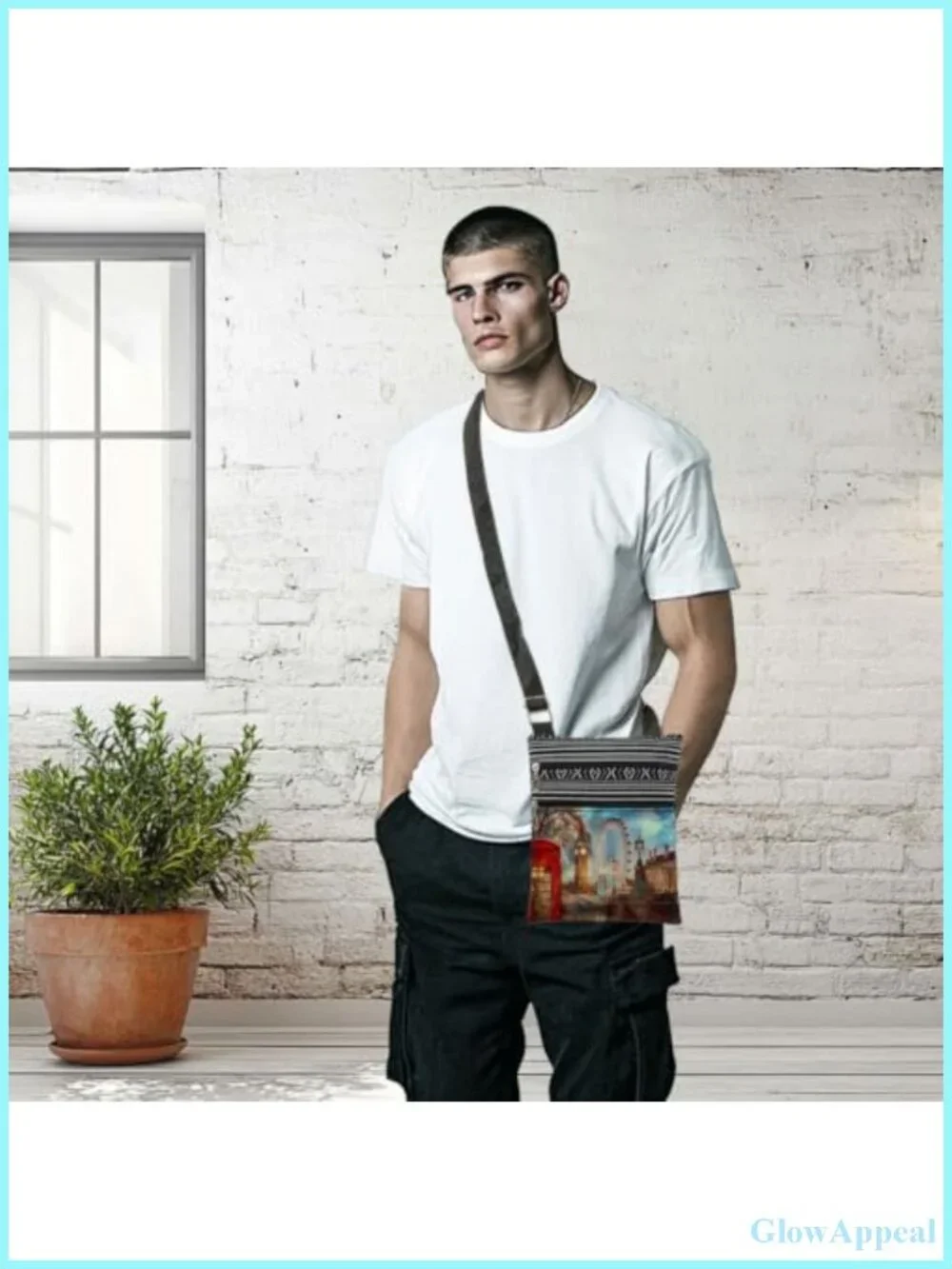 London Souvenir Crossbody Bag Big Ben Messenger Polyester Adjustable Strap